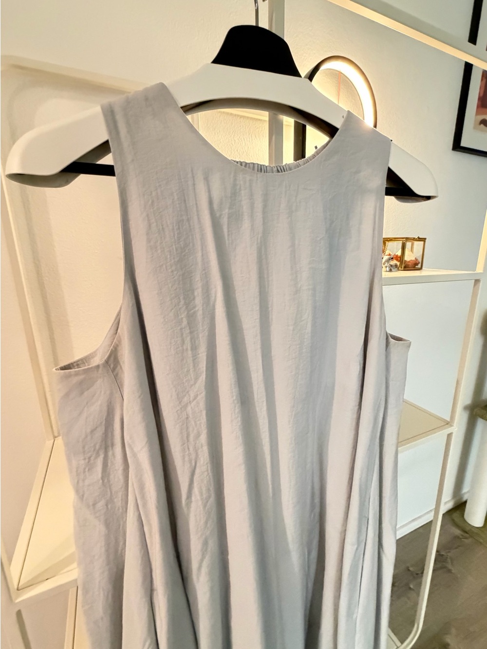 COS Sleeveless Light Gray/Blue Midi Dress - Picture 7 of 7